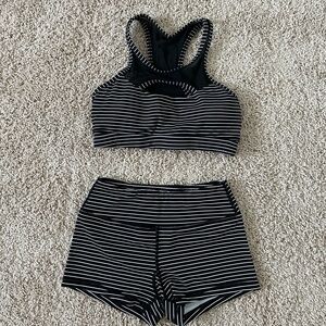 Savage Barbell navy stripe set XS